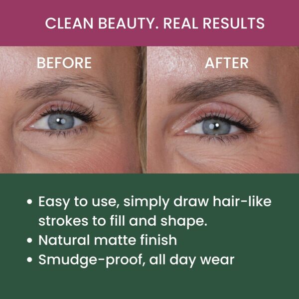 True + Luscious Brow Definer Pencil - Pomade & Powder Combo With Organic Castor Oil - Fills, Shapes Eyebrows - Waterproof - Taupe (Universal) - Image 3