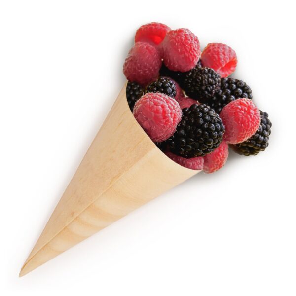 BambooMN - Disposable Food and Appetizer Wood Cones - 5" x 2" - 100 Pieces - Image 8