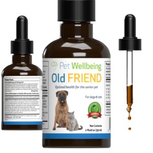 Pet Wellbeing Old Friend for Senior Cats - Vet-Formulated - Aging Immune System & Joint Mobility Support in Older Felines - Natural Herbal Supplement - Image 1