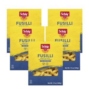 Schar - Pasta Fusilli- Certified Gluten Free - No GMO's, Wheat or Preservatives - (12 oz) 5 Pack - Image 1