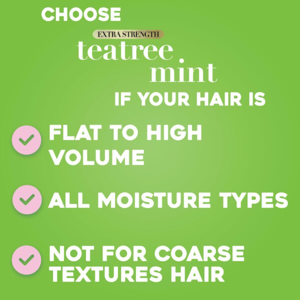 OGX Extra Strength Refreshing Scalp + Teatree Mint Conditioner, Invigorating Conditioner with Tea Tree & Peppermint Oil & Witch Hazel, Paraben-Free, S - Image 7
