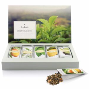 Tea Forte Single Steeps Loose Leaf Green Tea Sampler, Assorted Variety Tea Box, Single Serve Pouches, 15 Count (Pack of 1) - Image 2