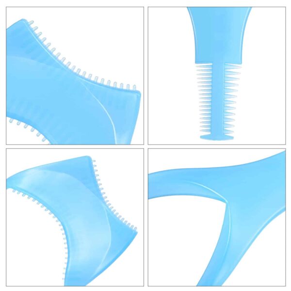 TecUnite 6 Pieces 3 in 1 Eyelashes Tools Mascara Shield Applicator Guard Eyelash Guide for Makeup, 3 Colors - Image 4