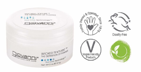 GIOVANNI Wicked Texture The Definition Of Pomade - Styling Hair Pomade, Helps to Shape Hair & Smooth Texture, Water Based Pomade that Washes Out Easil - Image 2