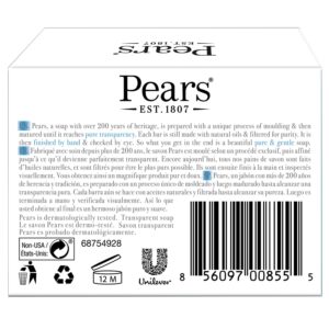 Pears Soap, Face & Body Soap, Mint Extract ? Pure & Gentle Bar Soap, Transparent Moisturizing Glycerin Soap for Cool & Refreshed Skin, Blue Soap Bars, - Image 2