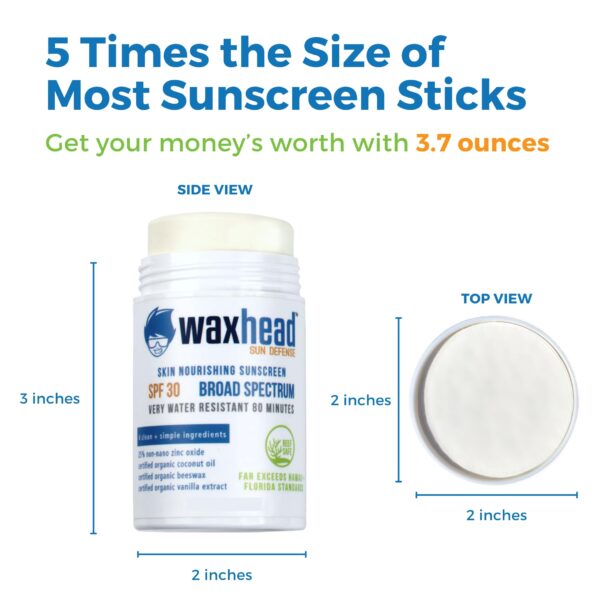 Waxhead Coral Reef Safe Sunscreen Stick - Zinc Oxide Sunscreen, Tattoo Sunscreen Stick Mineral Sunscreen Face Sunscreen Stick, Baby Sunscreen Stick, S - Image 7