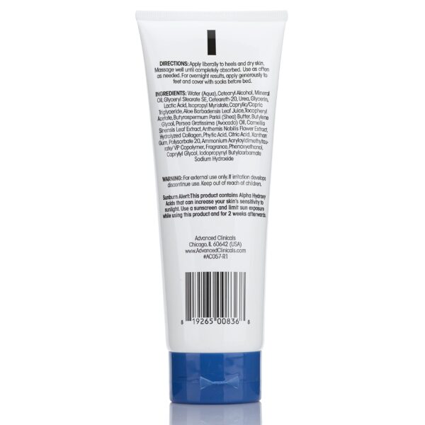 Advanced Clinicals Cracked Heel Foot Cream Skin Care Moisturizer Lotion For Feet W/Shea Butter | Helps Heal Cracked Skin, Rough Spots, Calluses, & Dry - Image 7