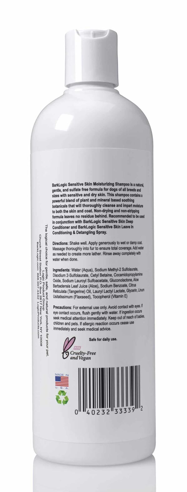 BarkLogic Sensitive Skin Moisturizing Shampoo, Tangerine, 16 fl oz -No Parabens, No Phthalates, No Sulfates, No DEA & PEG - w/Omega 3 and Vitamin E to - Image 2