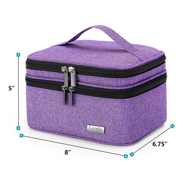 LUXJA Essential Oil Carrying Case - Holds 30 Bottles (5ml-30ml, Also Fits for Roller Bottles), Double-Layer Organizer for Essential Oil and Accessorie - Image 6
