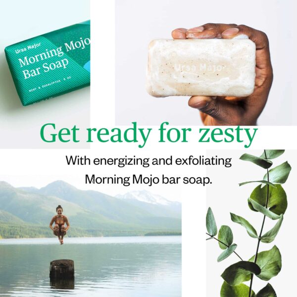 Ursa Major Natural Bar Soap | Morning Mojo Bar Soap | Exfoliating Soap with Peppermint, Eucalyptus and Rosemary | Formulated for Men and Women | 5 oun - Image 4