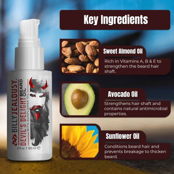 Billy Jealousy Beard Oil for Men, Weightless, Low Shine, and Hydrating Beard Moisturizer for Softer Hair, Helps Prevent Itching and Flakes, Devil's De - Image 2