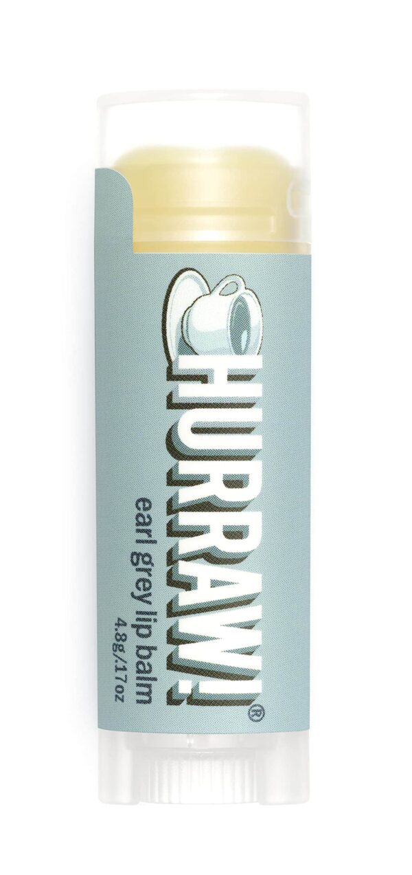 Hurraw! Earl Grey Lip Balm: Organic, Certified Vegan, Cruelty and Gluten Free. Non-GMO, 100% Natural Ingredients. Bee, Shea, Soy and Palm Free. Made i