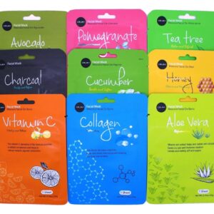 Celavi Essence Facial Mask Paper Sheet Korea Skin Care Moisturizing 12 Pack (Tea Tree) - Image 3