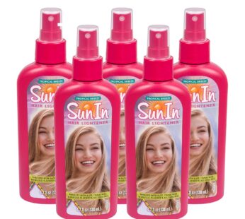 Sun-In Hair Lightener Spray, Tropical Breeze 4.70 oz (Pack of 5)