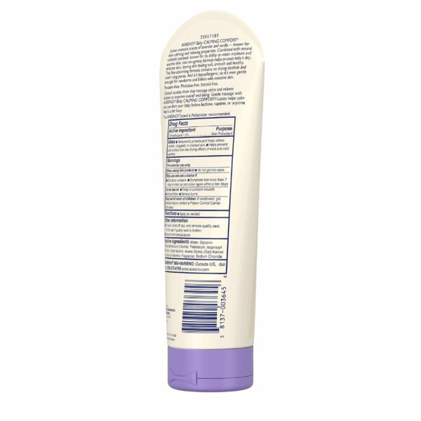 Aveeno Baby Calming Comfort Moisturizing Lotion with Lavender, Vanilla and Natural Oatmeal, 8 fl. oz - Image 2