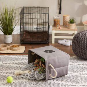 Bone Dry Pet Storage Collection Collapsible Bin, Medium Rectangle, Gray - Image 6