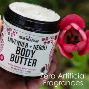 Body Butter for Women LAVENDER NEROLI | Whipped Body Moisturizer with Raw Shea Butter for Dry Skin, Paraben Free, Non-Greasy, No Synthetic Fragrances - Image 3