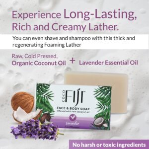 "Coco Fiji Soap Bar for Face and Body Infused With Organic Coconut Oil, Lavender Essential Oil, Natural Soap for Moisturizing & Pore Purifying Skin, 7 - Image 6