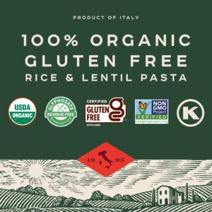 Bionaturae Spaghetti Pasta Noodles - Gluten Free Spaghetti Pasta, Rice & Lentil Pasta, Kosher, High Protein, Non-GMO, USDA Certified, Gluten Free Spag - Image 5