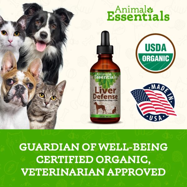 Animal Essentials Liver Defense Liver Support for Dogs & Cats, 2 fl oz - Made in USA, Dandelion & Milk Thistle - Image 6