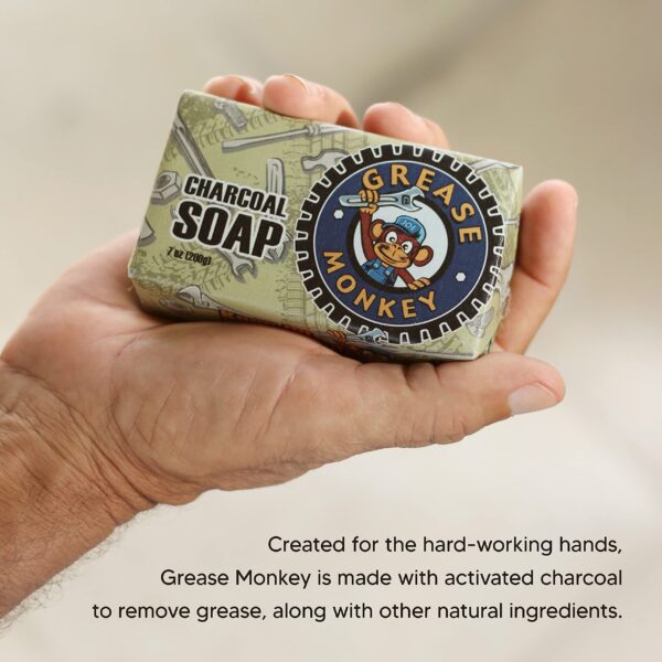 Bali Soap Grease Monkey - Natural Soap for Men, Dad, Husband - Special Father's Day Gift - Activated Charcoal Scrub for Mechanic - Cleans Dirty, Greas - Image 5