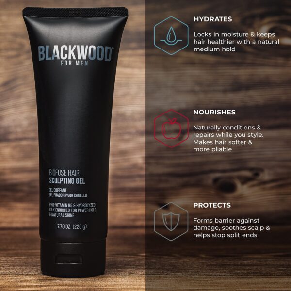 Blackwood For Men BioFuse Hair Sculpting Gel - Men's Hair Styling Product for All Hair Types - Long Lasting Hold - Natural Vegan Formula - Sulfate Fre - Image 5