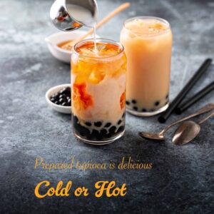 WuFuYuan Boba Tapioca Pearl, Black Sugar Flavor, Ready in 5 Minutes, 8.8 Oz. (3 Packs) - Image 3