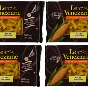 Le Veneziane - Italian Fusilli (Eliche) Pasta [Gluten-Free], (4)- 8.8 oz. Pkgs - Image 1