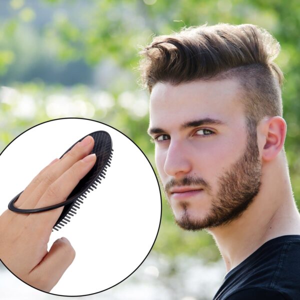BBTO 12 Pieces Pocket Palm Combs, Soft Portable Pocket Brush, Shampoo Comb, Massager Hair Brush Comb for Home, Office, Travel and Pets (black) - Image 2