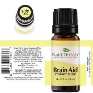 Plant Therapy Brain Aid Essential Oil Blend for Focus & Attention 100% Pure, Undiluted, Natural Aromatherapy, Therapeutic Grade 10 mL (1/3 oz) - Image 6