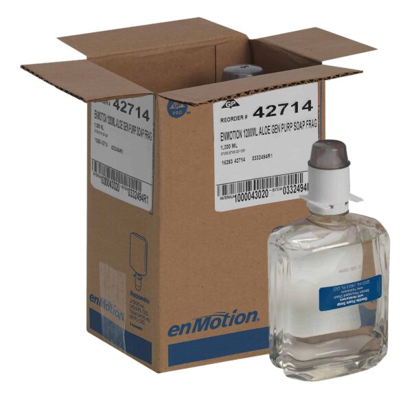 enMotion Gen2 Moisturizing Foam Soap Dispenser Refill by GP PRO (Georgia-Pacific); Dye and Fragrance Free; 42714; 1200 mL Per Bottle; 2 Bottles Per Ca