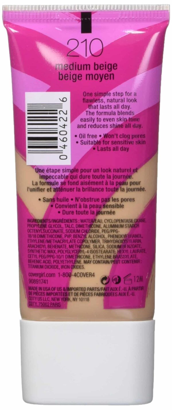 COVERGIRL Ready, Set Gorgeous Foundation Medium Beige 210, 1 oz - Image 2