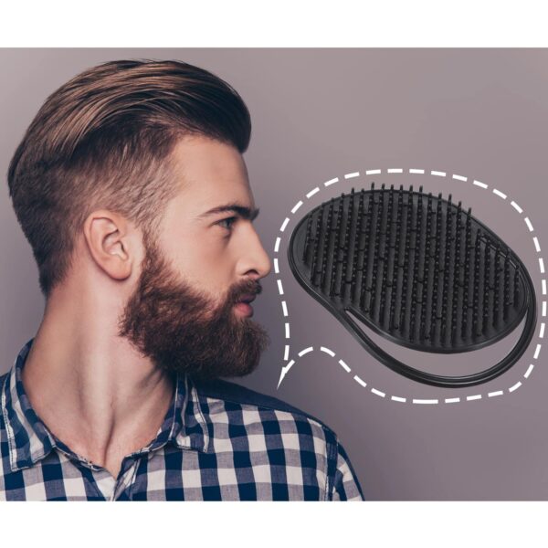 BBTO 12 Pieces Pocket Palm Combs, Soft Portable Pocket Brush, Shampoo Comb, Massager Hair Brush Comb for Home, Office, Travel and Pets (black) - Image 3