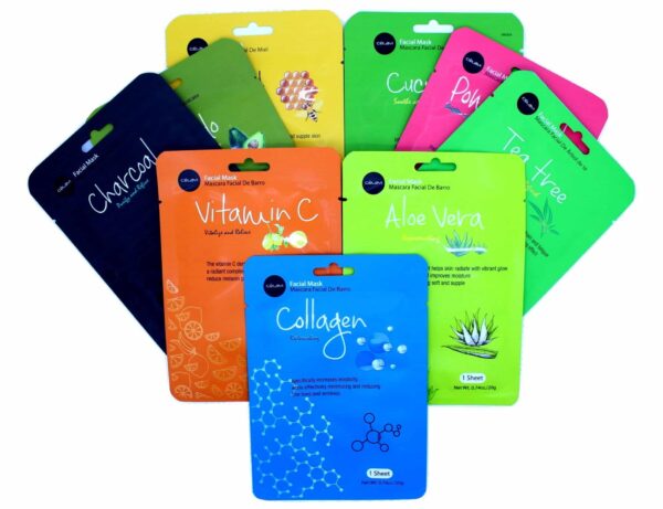 Celavi Essence Facial Mask Paper Sheet Korea Skin Care Moisturizing 12 Pack (Vitamin C) - Image 3