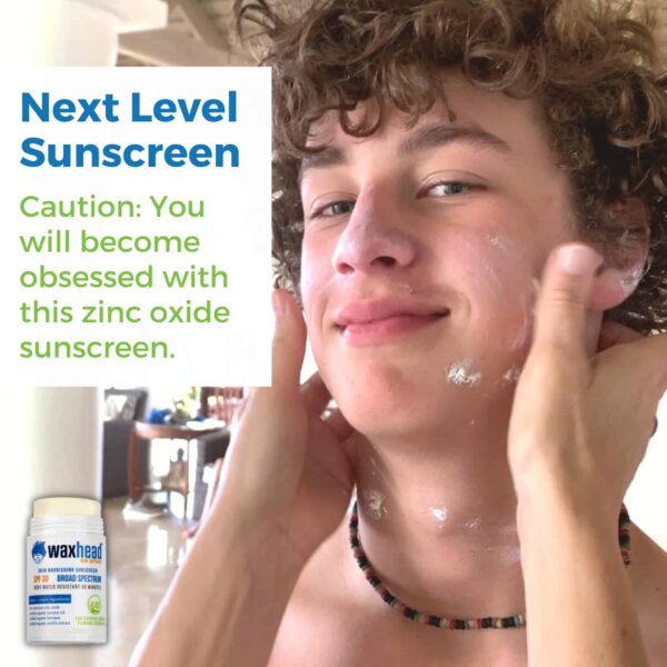 Waxhead Coral Reef Safe Sunscreen Stick - Zinc Oxide Sunscreen, Tattoo Sunscreen Stick Mineral Sunscreen Face Sunscreen Stick, Baby Sunscreen Stick, S - Image 2