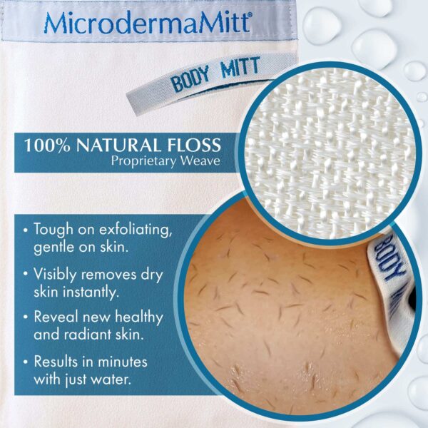 MicrodermaMitt Deep Exfoliating Mitt for Shower ? Dead Skin Remover & Exfoliator Body Scrubber - Keratosis Pilaris ? Premium Quality for Smooth & Clea - Image 2