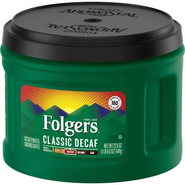 Folgers Classic Decaf Medium Roast Ground Coffee, 22.6 Ounces - Image 3