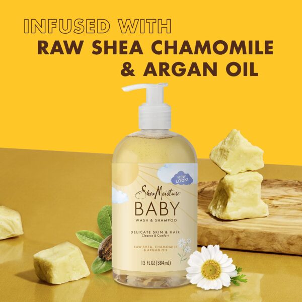 Shea Moisture Raw Shea Chamomile & Argan Oil Baby Wash & Shampoo, Gentle Cleansing, Frankincense & Myrrh, Calming & Comforting for Baby?s Soft Skin (P - Image 6