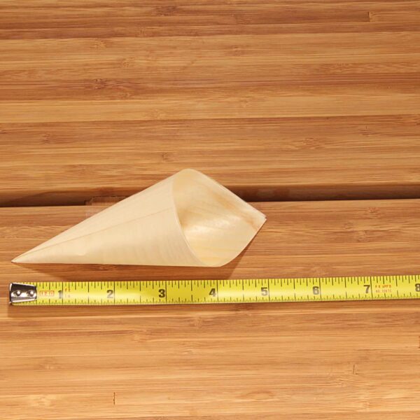 BambooMN - Disposable Food and Appetizer Wood Cones - 5" x 2" - 100 Pieces - Image 5