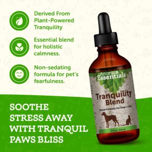 Animal Essentials Tranquility Blend Herbal Formula for Dogs & Cats, 2 fl oz - Made in USA, Calming Supplement, Anxiety Relief - Image 2