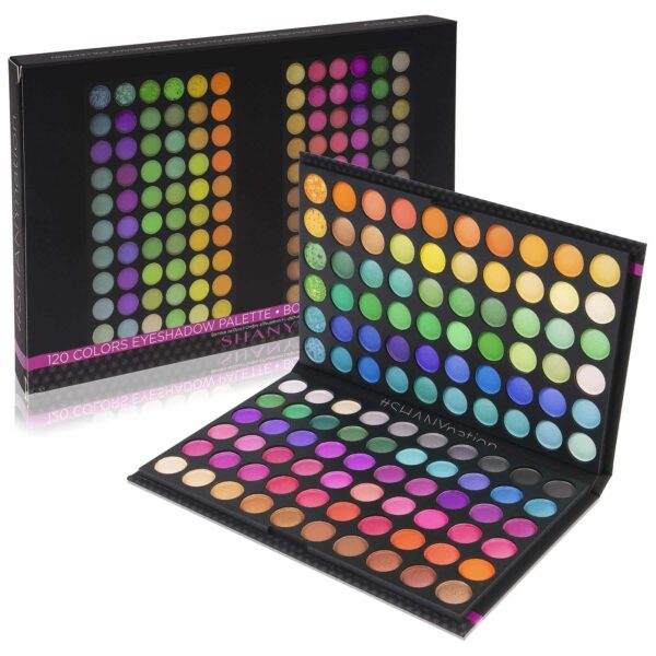SHANY Highly Pigmented Eye Makeup Palette, 120 Matte Shimmer Metallic Eyeshadow Pallet with Long Lasting and Blendable Natural Colors - Classic Neon - Image 2