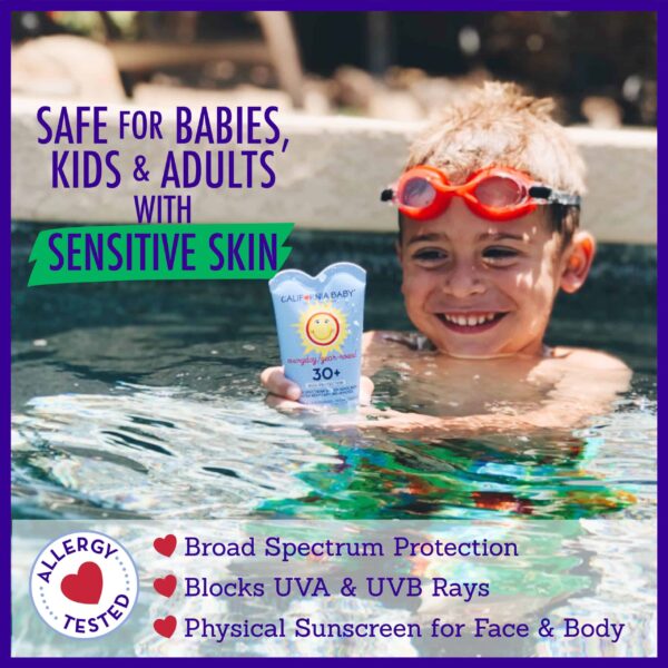 California Baby Everyday SPF 30+ Sunscreen | Broad Spectrum | Titanium Dioxide | Scented Mineral Sunscreen | Reef Safe Sunscreen | Hypoallergenic Phys - Image 4