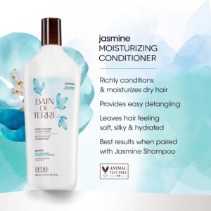 Bain de Terre Jasmine Moisturizing Conditioner, Rich Hydration for Dry Hair, with Argan & Monoi Oils, Paraben-Free, Color-Safe, Vegan, 33.8 Fl Oz - Image 3