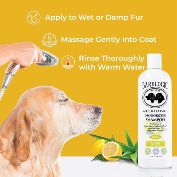 BarkLogic Deodorizing Lemon Dog Shampoo - Sulfate Free, No Phthalates, No Parabens, No PEG's, Made with Naturally Derived Ingredients - Image 4