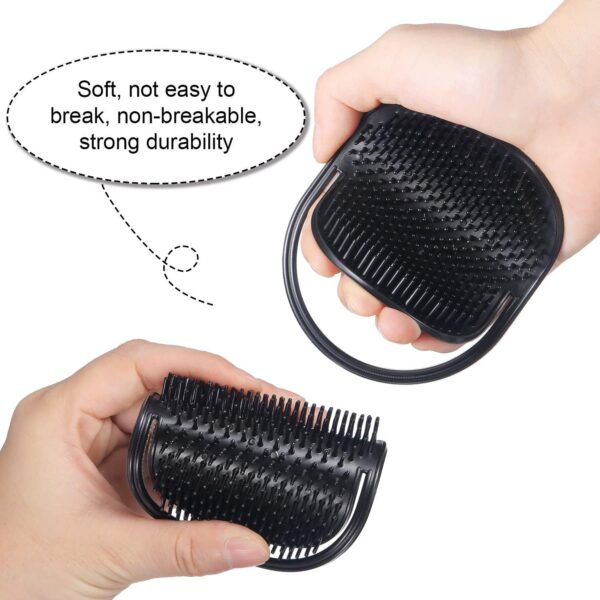 BBTO 12 Pieces Pocket Palm Combs, Soft Portable Pocket Brush, Shampoo Comb, Massager Hair Brush Comb for Home, Office, Travel and Pets (black) - Image 5