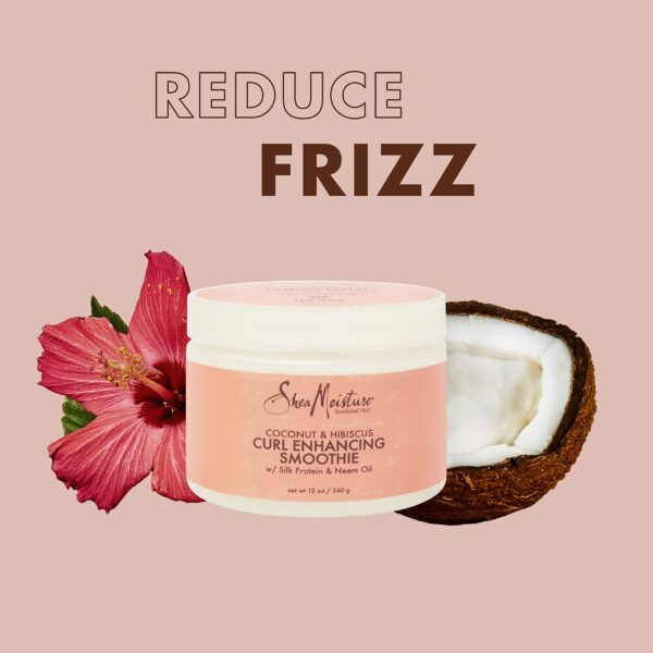 Shea Moisture Curly Hair Products, Coconut & Hibiscus Bundle Includes Frizz Free Curl Mousse 7.5 Fl Oz, Curl Enhancing Smoothie 12 Oz, Hold & Shine Mo - Image 8