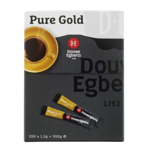 Douwe Egberts Pure Gold Instant Coffee Sticks, 200x1.5g, 200 portions - Image 1