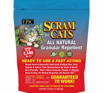 EPIC REPELLENTS 15003 Cat Scram All Natural, Animal, People and Pet Safe Granular Repellent, 3.5 lbs