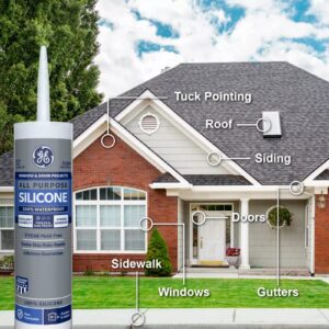 GE Window & Door Sealant Clear All Purpose, 10.1 oz, Cartridge - Image 3