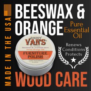 Daddy Van's All Natural Lavender & Sweet Orange Oil Beeswax Furniture Polish - Image 2